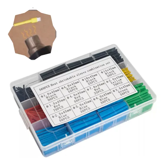 Kit Termocontraibles Colores 1.5mm A 13mm 1560 Set 560 Pcs