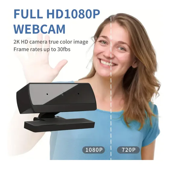 Cámara Web 1080p Usb Con Micrófono Hd Envio Gratis Nueva