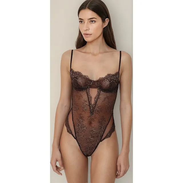 Victorias Secret Lencería Sexy Encaje Body S Corte Tanga