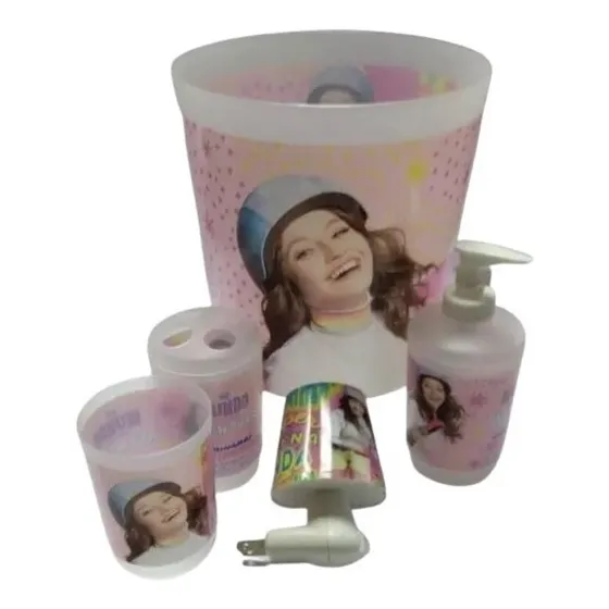 Set De Juego De Baño, Papelera Y Lampara, Soy Luna  