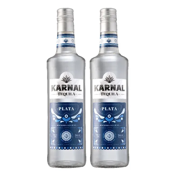Tequila Karnal Plata 700ml X 2 Unidades
