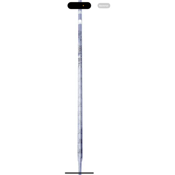 2 Pipetas Serologica 1/10 En 1/1000 Ml Cristal