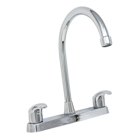 Mezcladora Fregadero 8'' Cocina Maneral Palanca Lujo Urrea Acabado Cromado Color Plateado