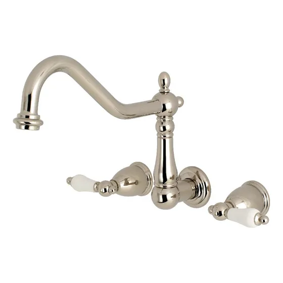 Grifo Para Fregadero Pared Heritage Niquel Pulido 17,28 X