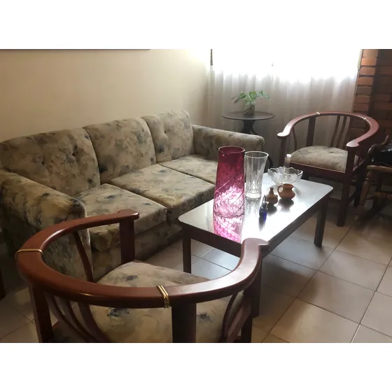 Sala En Cedro Y Jacquard Pastel En Barranquilla.