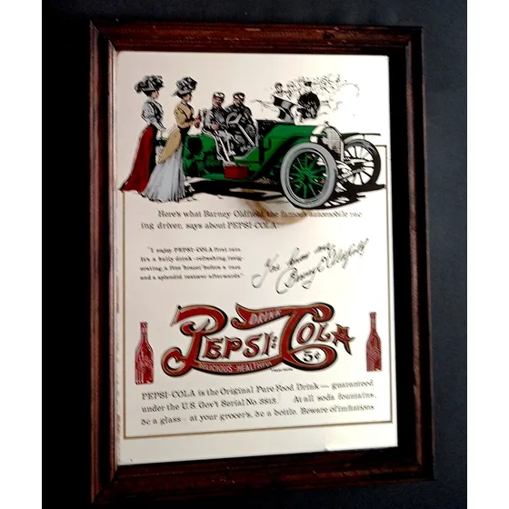 Decorativo Espejo De Pared Vintage Publicidad Pepsi-cola