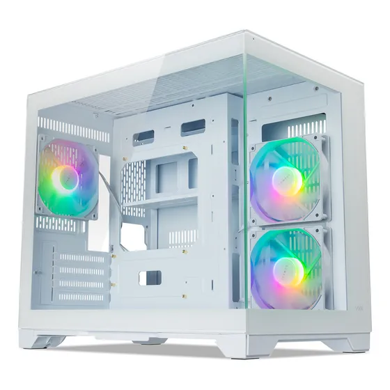 Gabinete Tecware Vxn Evo Doble Camara M-atx 3x Fans Argb Color Blanco