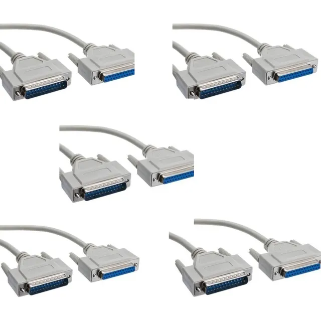 5 X Cabo Db25 Macho / Fêmea, Para Interface Cnc 1,5 Metros