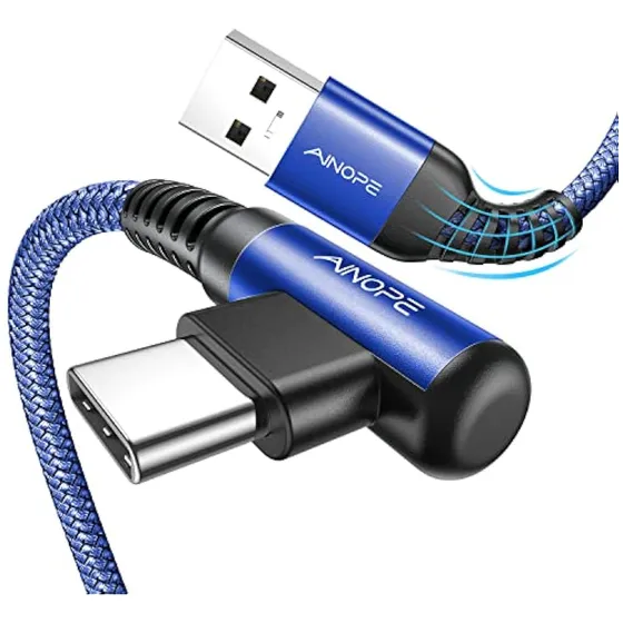 Cable Usb A Usb C De 1.6 Pies, Cable En Ángulo