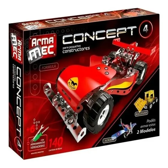 Juego Armamec Concept 3 En 1 Formula 1 Avioneta 140 Piezas