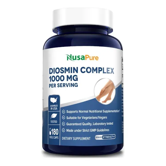 Diosmina 1000mg Alivia Venas Cero Varices 180caps Americano Sabor Sin Sabor