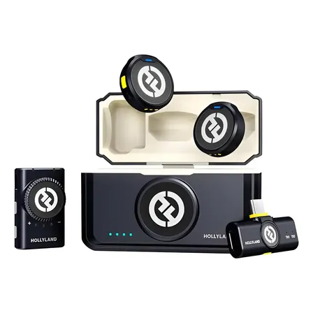 Microfones Hollyland Lark M2 Mini Combo Preto Preto