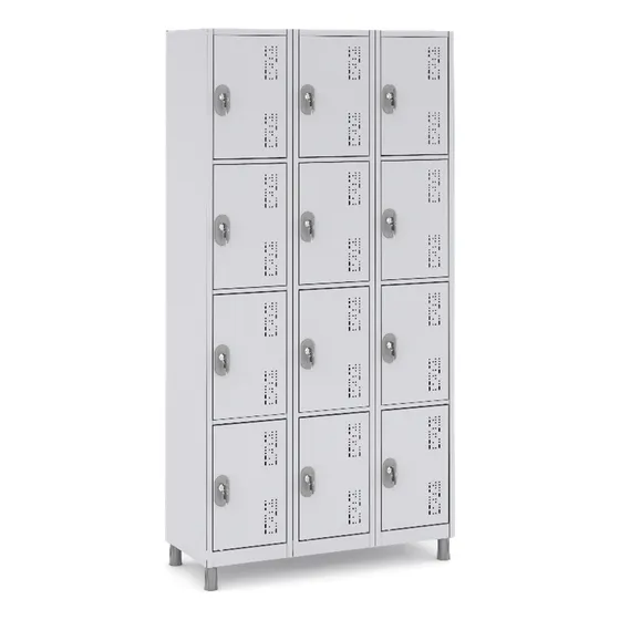 Armário12 Portas Roupeiro Aço Vestiário Academia Locke