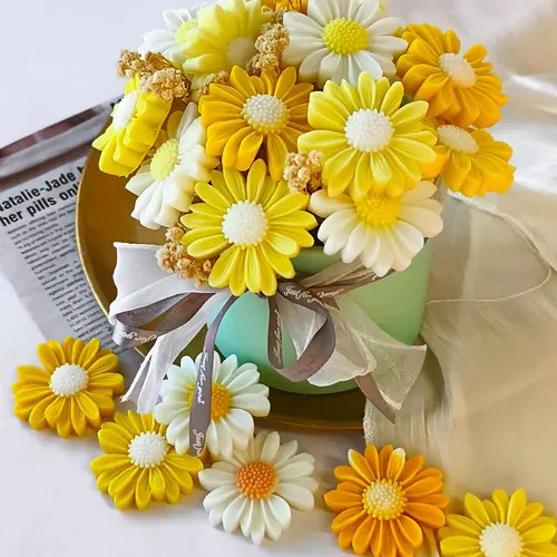 Moldes De Silicon Flores Gerbera Adornos Velas Jabones 3pza Suela，moldes para velas，molde flor de cempasuchit，moldes para hacer flores de fondant，moldes para figuras de yeso，molde para gelatinas