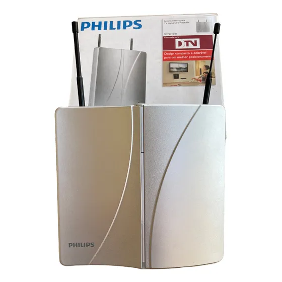 Antena P/ Recepção Digital Philips Sdv2710/55 Na Caixa S/uso Prateado