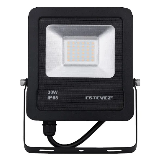 Reflector Led Smd 30w, 2700k, Negro, Ip65, Estévez
