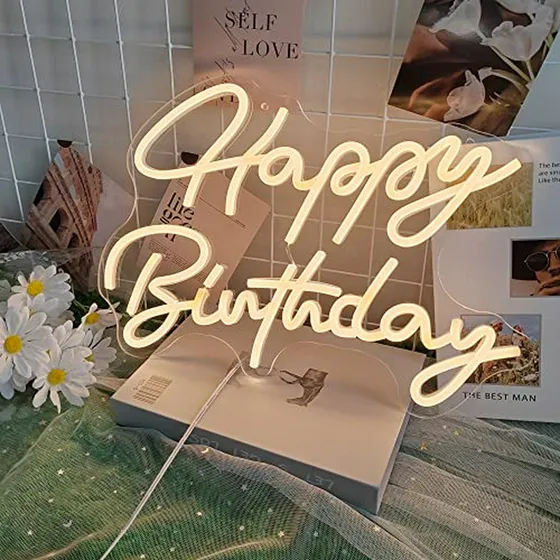 Letrero Neón Led  Happy Birthday  Compatible Con Fiestas, Do