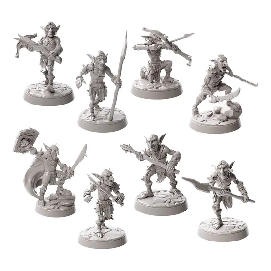 Kit 8 Goblins Miniatura Rpg Mesa Tabuleiro D&d