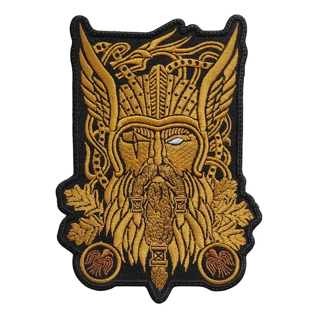 Parche Bordado Odin God Ravens Viking Vikingo Runa Navegante