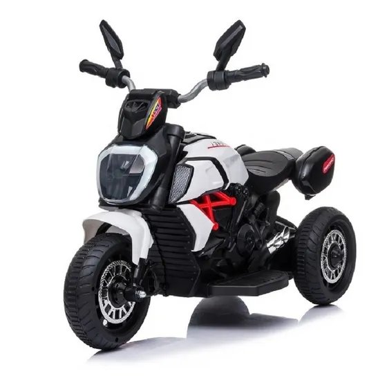 Moto Carro Eléctrica Luces Sonidos Niño Recargable X-168 Color Blanco