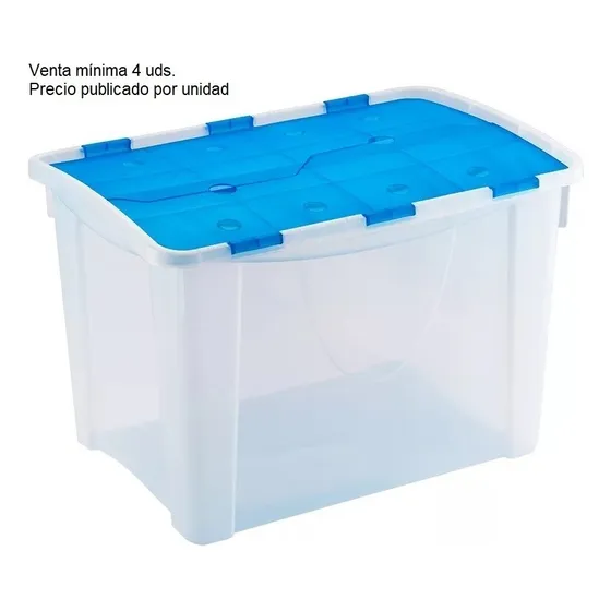 Caja Multiuso Manaplas Modelo Maxy Container De 52 Lts 