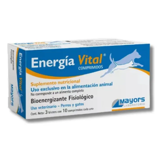 Suplemento Para Perros Y Gatos Energía Vital X30 Comprimidos