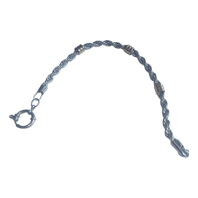 Pulsera De Acero Quirúrgico Combinado Con Cierre Marinero 