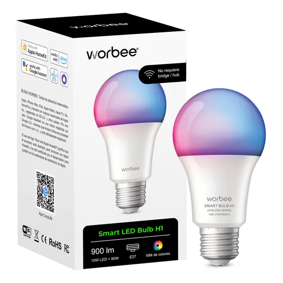 Orwe Ampolleta Inteligente Led H1 Wifi Homekit Alexa Google