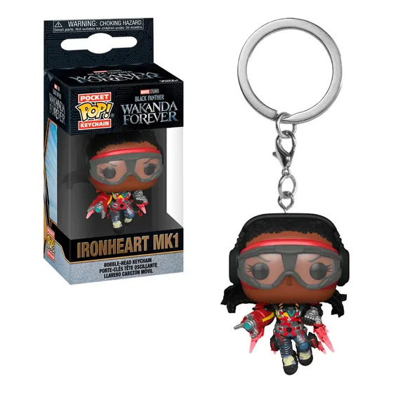 Funko Pop Llavero Iron Heart Marvel Pantera Negra Wakanda Color Ironheart Mk1 / Black Panther Wakanda Forever