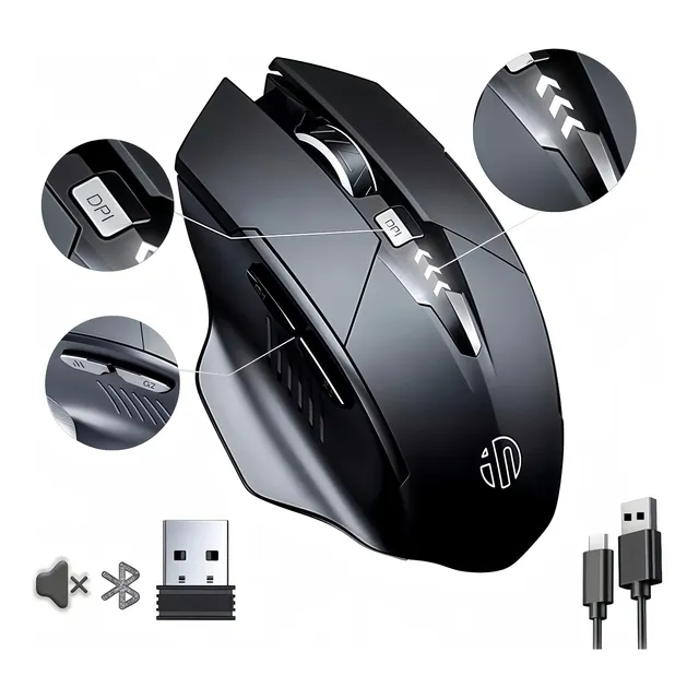 Mouse Bluetooth Recargable Silencioso Inalámbrico Ergonómico