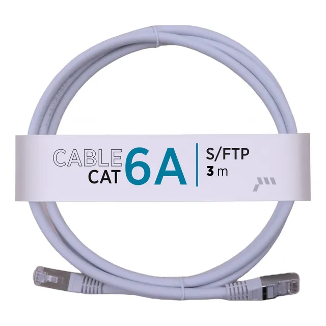 Patch Cord De Cobre Sftp Vcp Cat 6a Pcv6a-10g Gris X 10ft 3m