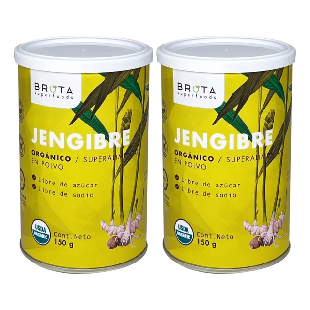 Jengibre En Polvo Orgánico 150 G Brota (pack 2 Unidades)