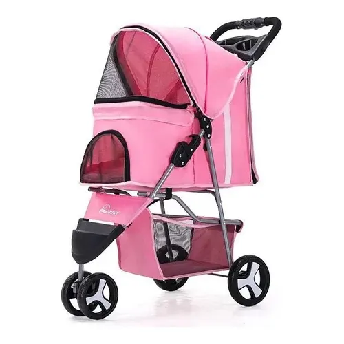 Coche Para Perros De 3 Ruedas Rosado