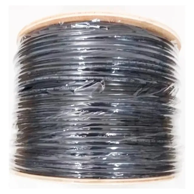 Cable Utp Doble Forro Exterior Cat6 Cal23 Negro 305mts B22 Premiun