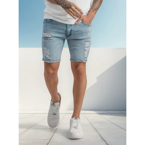 Bermuda Jean Tukson Ben Hombre Slim Celeste Corto 2025