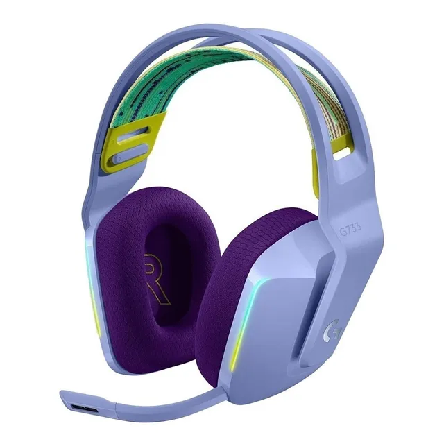 Audífonos Gamer Inalámbricos Logitech G Series G733 Lila Rgb