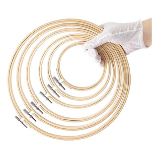 Aros Para Bordar De Madera Juego De Ajustable 6 Pcs Aros Para Bordar De Madera Juego De Ajustable 6 Pcs