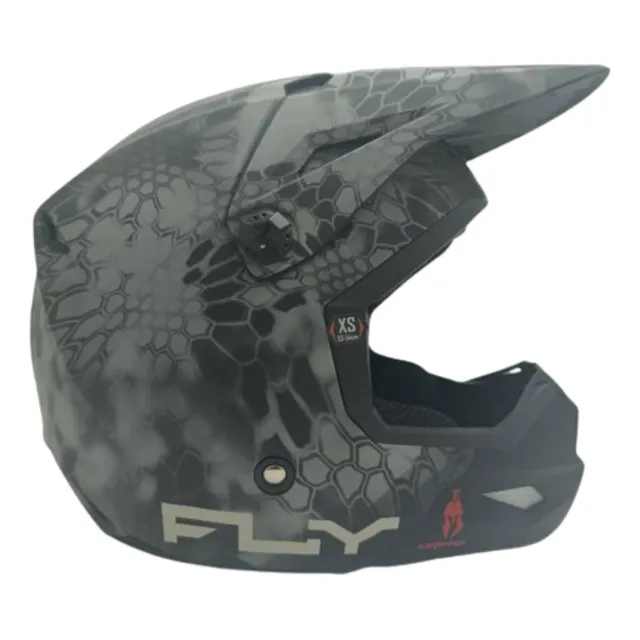 Casco Fly Racing Mx Kinetic Kryptek Negro Mate/gris T  Xs 