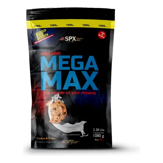 Spx Mega Max Super Concentrado Proteico Sabor Cookies And Cream Con Bcaa, Creatina Sachet 1080g
