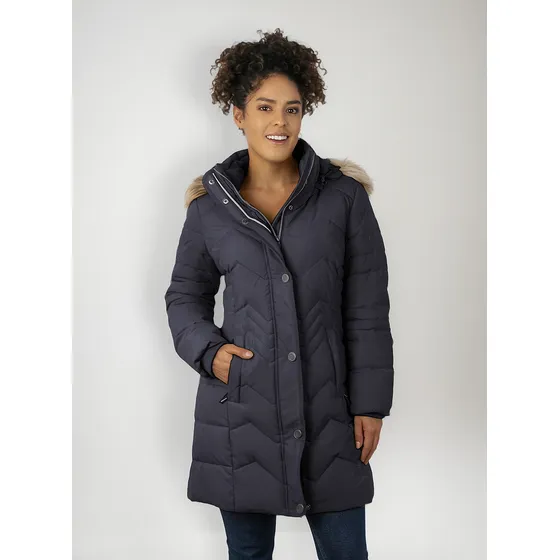 Chamarra Mujer Pol7087 Greenlander Con Gorro Desmontable