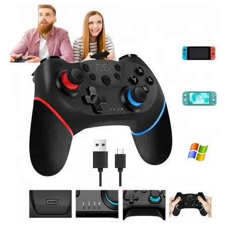 Control Inalámbrico Joystick Para Nintendo Switch Bluetooth Izquierda Azul Derecha Roja
