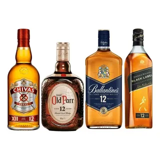 Whisky Chivas Regal + Old Parr + Buchanan's + Black Label