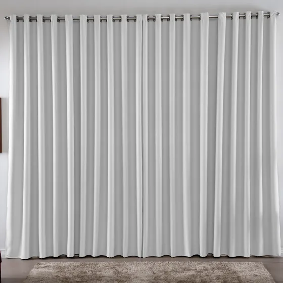 Cortina De Janela Blackout Gelo Tamanho 5,00x2,80 Metros Em Tecido Grosso Blecaute Theovitex Corta Luz Quarto Sala Varias Cores