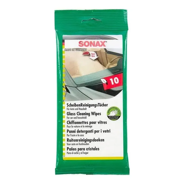 Toallitas Humedas Para Limpieza Interior 10u Sonax Color Agua