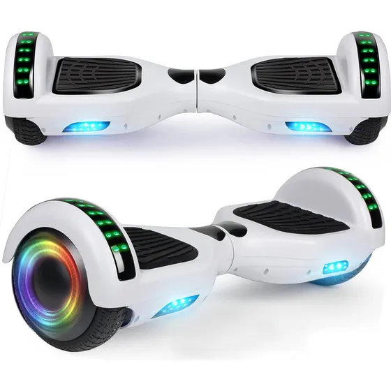 Hoverboard Overboard Skate Elétrico Bluetooth Com Led Branco