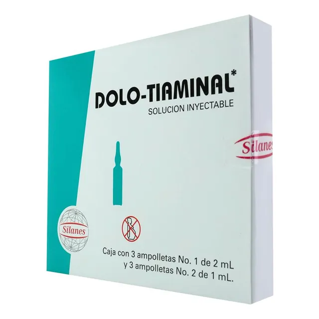 Dolo-tiaminal Solución Inyectable, 3 Ampolletas (no. I) 2 Ml + 3 Ampolletas (no. Ii) 1 Ml