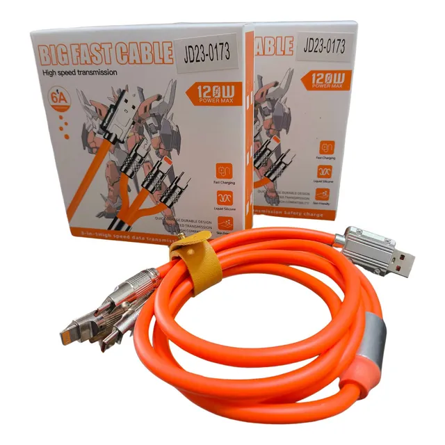 Cable De Carga  Rapida Multiple  3 Puertos Reforzado 6.0mm
