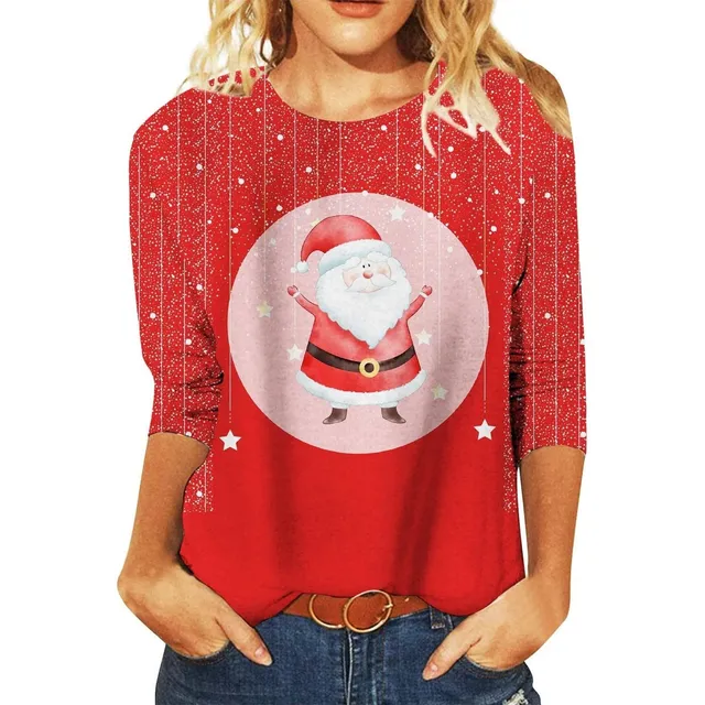 Sudadera Navidad Familiar Cuello Redondo Manga Larga Reno