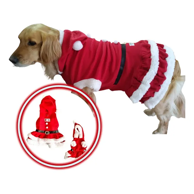 Vestido Navideño Mamá Noel Para Perro 3xl My Animal Love