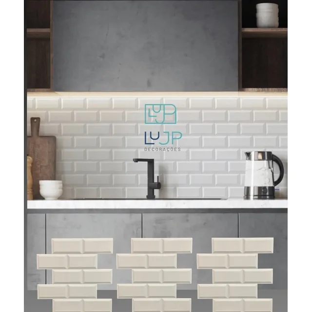 Kit 12 Placas Tijolinho Retro Parede Revestimento Pvc 3d